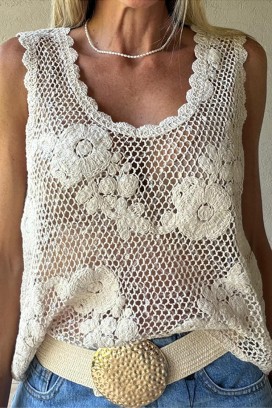 FLORINDANA vonzó bohém stílusú felső virágmotívumokkal