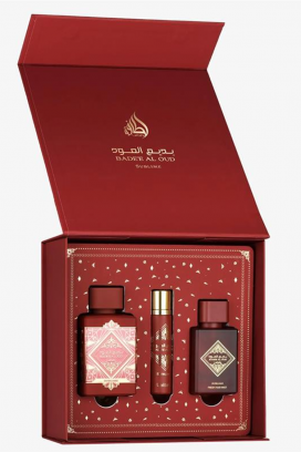 Lattafa Bade`e Al Oud Sublime EDP 100 ml + 12 ml EDP + hajpermet 50 ml unisex arab szett