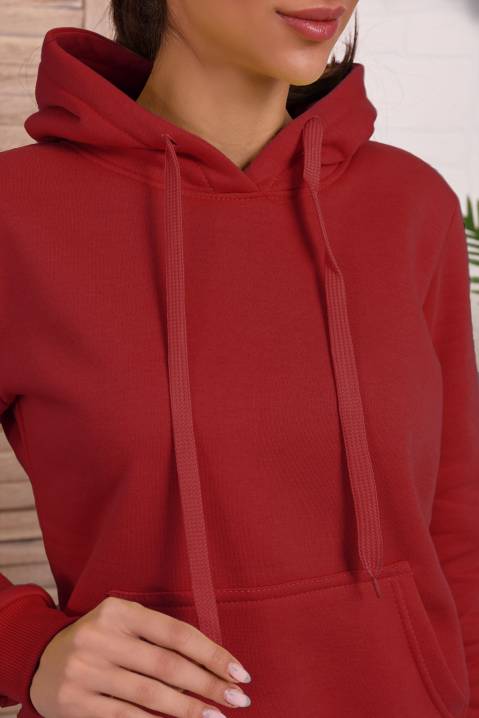 POLLY RED kapucnis pulóver, Szín: piros, IVET.HU - A te online butikod.