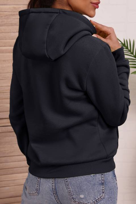 POLLY BLACK kapucnis pulóver, Szín: fekete, IVET.HU - A te online butikod.