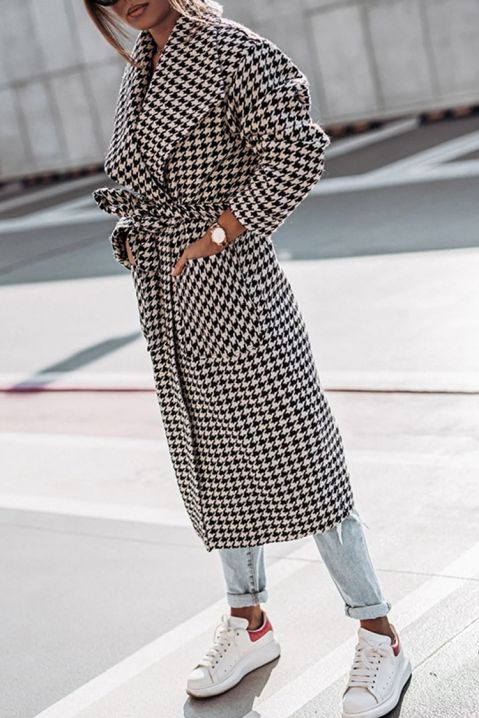 ZARMA kabát, Szín: fekete és fehér, IVET.HU - A te online butikod.