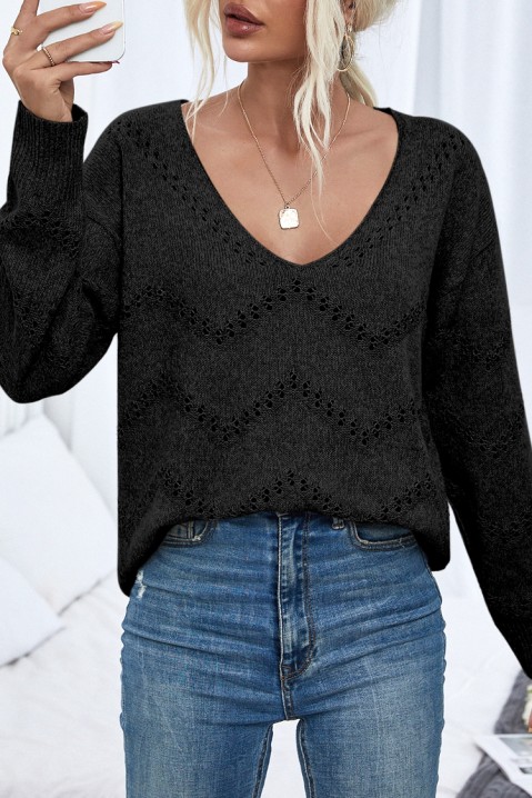 RALINESA BLACK pulóver, Szín: fekete, IVET.HU - A te online butikod.