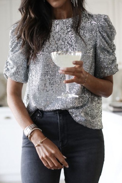 KREMISA SILVER blúz, Szín: ezüst, IVET.HU - A te online butikod.