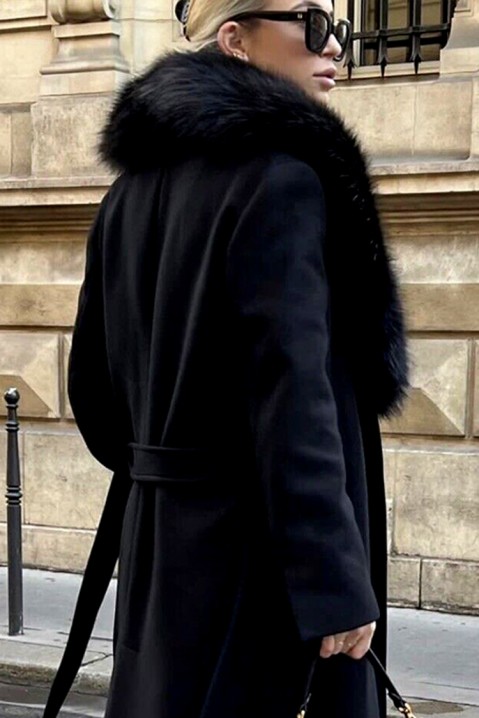 OVERSINA BLACK kabát, Szín: fekete, IVET.HU - A te online butikod.