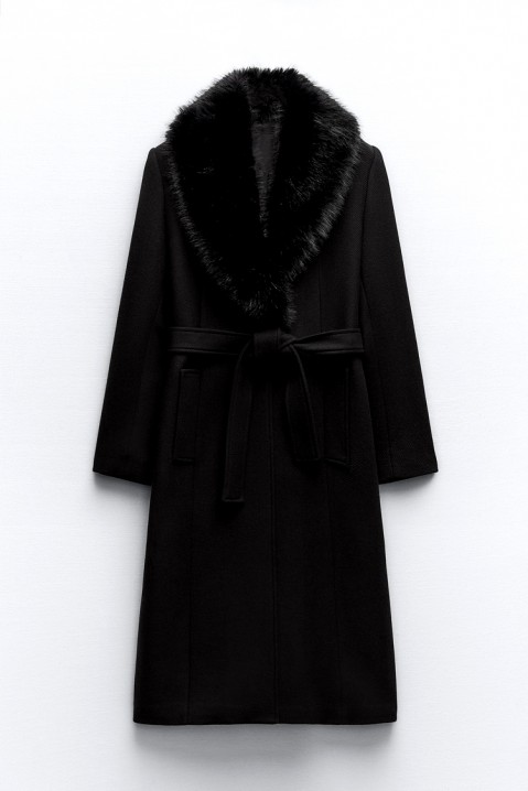 OVERSINA BLACK kabát, Szín: fekete, IVET.HU - A te online butikod.