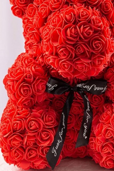 MERINDI RED 34 cm maci rózsákból, Szín: piros, IVET.HU - A te online butikod.