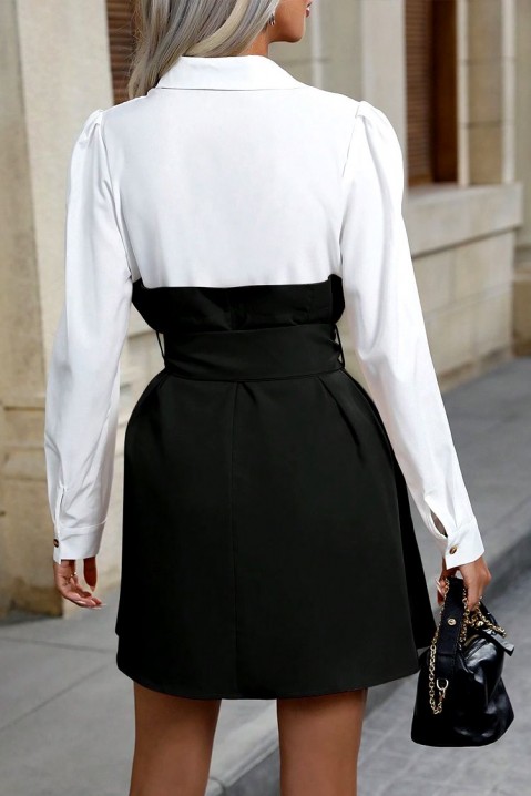 LUMENORA BLACK ruha, Szín: fekete és fehér, IVET.HU - A te online butikod.