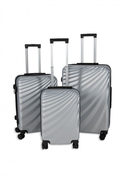 NEGIN LIGHT GREY három bőröndből álló készlet, Szín: világosszürke, IVET.HU - A te online butikod.