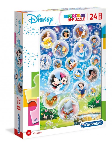 Clementoni gyerek puzzle 24 maxi darabbal - Disney klasszikus hősök szappanbuborékokbanIVET.HU - A te online butikod.