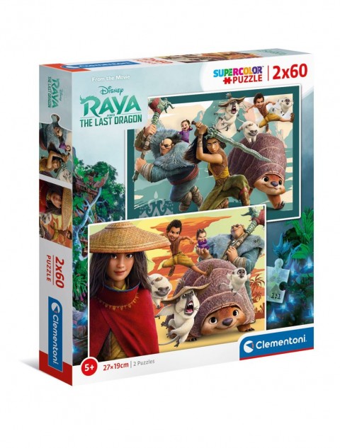 Clementoni gyerek puzzle 2 x 60 darabos - Raya és az utolsó sárkányIVET.HU - A te online butikod.