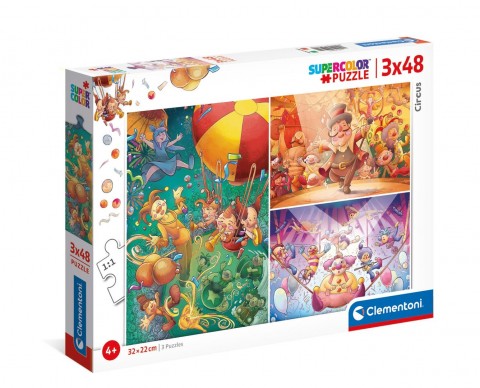 Clementoni gyerek puzzle 3 x 48 darabos - CirkuszIVET.HU - A te online butikod.