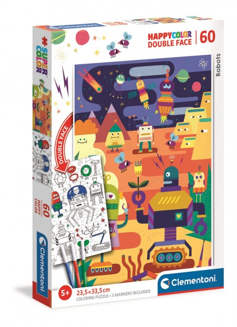 Clementoni 60 darabos világító puzzle - Színes robotokIVET.HU - A te online butikod.