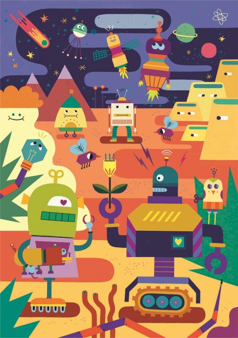 Clementoni 60 darabos világító puzzle - Színes robotokIVET.HU - A te online butikod.