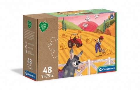 Clementoni gyerek puzzle 3 x 48 darabos - A mezőnIVET.HU - A te online butikod.
