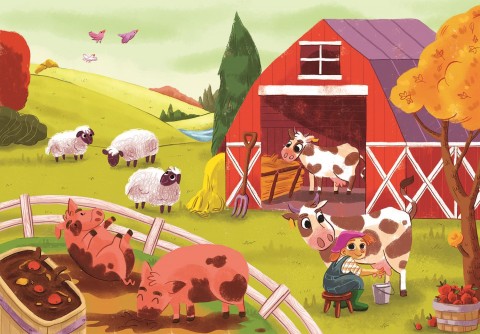 Clementoni gyerek puzzle 3 x 48 darabos - A mezőnIVET.HU - A te online butikod.