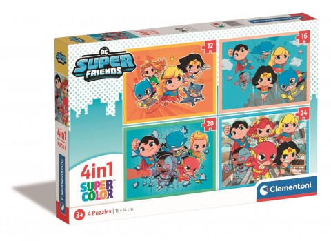 Clementoni Gyerek Puzzle 4 az 1-ben - Szuper barátokIVET.HU - A te online butikod.