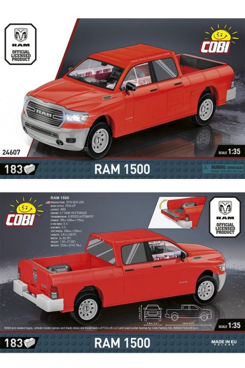 Konstruktor Cobi pickup RAM 1500 - 183 db-osIVET.HU - A te online butikod.