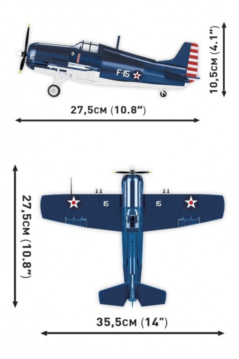 Konstruktor Cobi repülőgép F4F Wildcat - 375db-os alkatrészIVET.HU - A te online butikod.