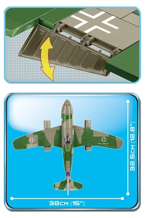 Cobi vadászgép Me262 A-1a - alkatrészek 390IVET.HU - A te online butikod.