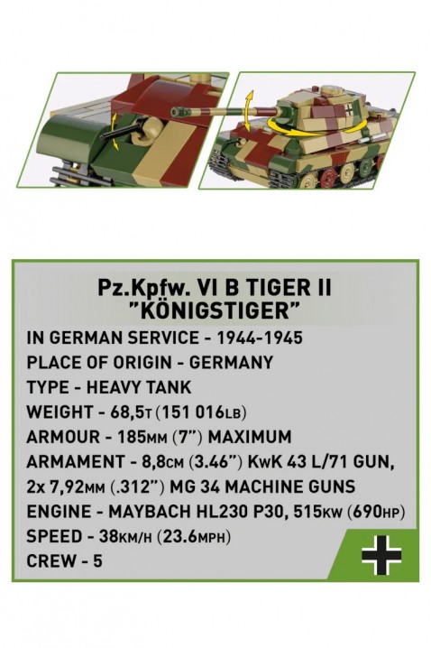 Cobi tank Tiger II 