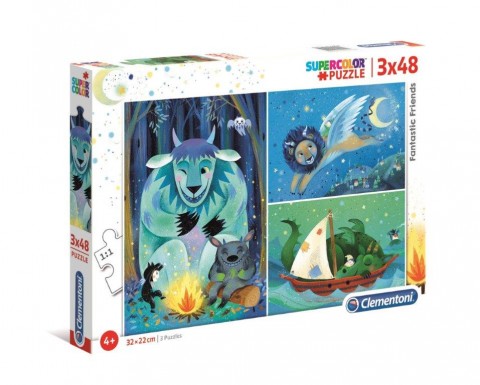 Clementoni gyerek puzzle 3 x 48 darabos - Fantasztikus barátokIVET.HU - A te online butikod.