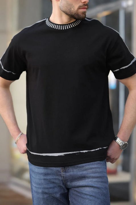 MERVORZO BLACK férfi poló, Szín: fekete, IVET.HU - A te online butikod.