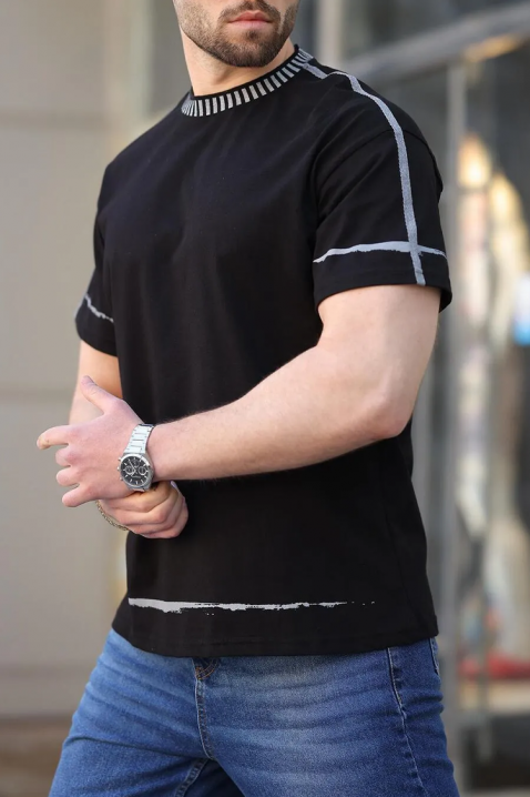 MERVORZO BLACK férfi poló, Szín: fekete, IVET.HU - A te online butikod.