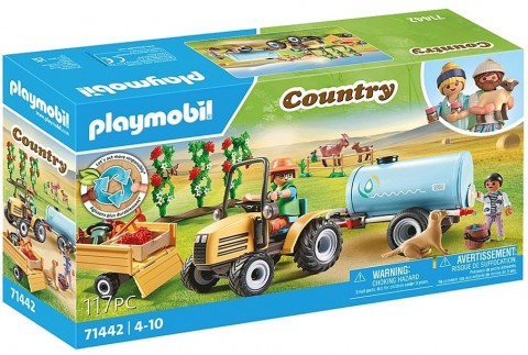 Country 71442 Traktor pótkocsival és víztartállyal figura készletIVET.HU - A te online butikod.