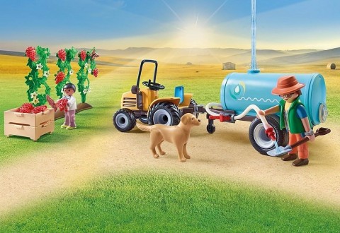 Country 71442 Traktor pótkocsival és víztartállyal figura készletIVET.HU - A te online butikod.