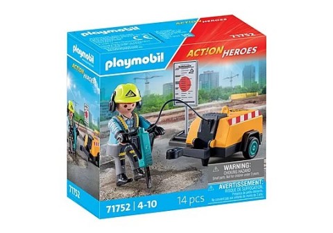 Action Heroes 71752 Építőmunkás légkalapáccsalIVET.HU - A te online butikod.