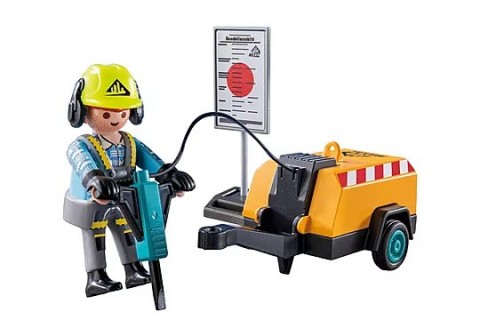 Action Heroes 71752 Építőmunkás légkalapáccsalIVET.HU - A te online butikod.