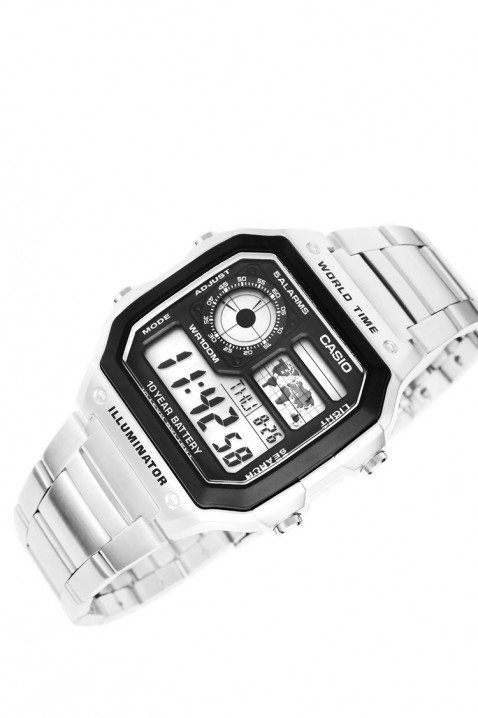 CASIO AE-1200WHD-1AVDF férfi karóra, Szín: ezüst, IVET.HU - A te online butikod.