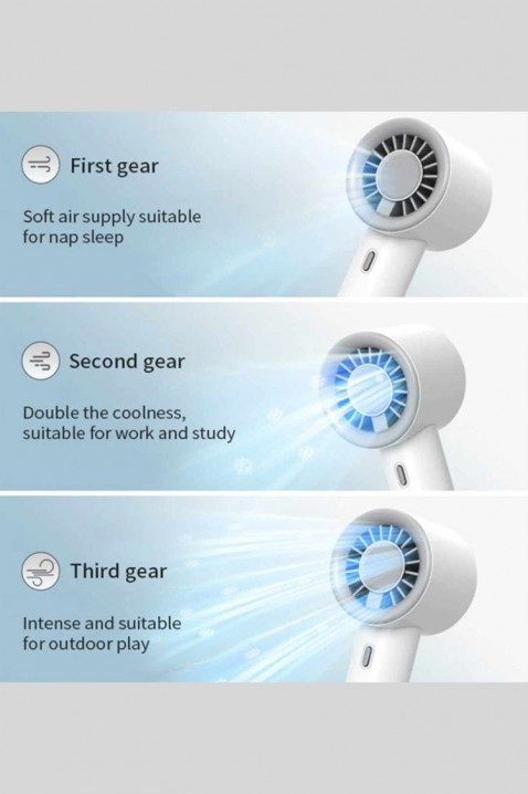 ROBY WHITE kézi mini ventilátor, Szín: fehér, IVET.HU - A te online butikod.