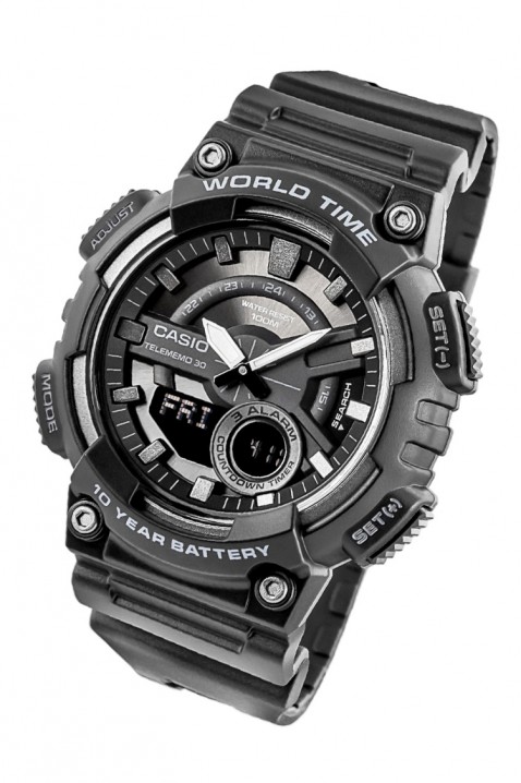 CASIO AEQ-110W-1BVDF férfi karóra, Szín: fekete, IVET.HU - A te online butikod.