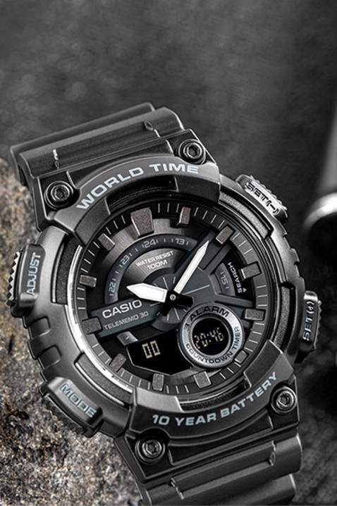 CASIO AEQ-110W-1BVDF férfi karóra, Szín: fekete, IVET.HU - A te online butikod.