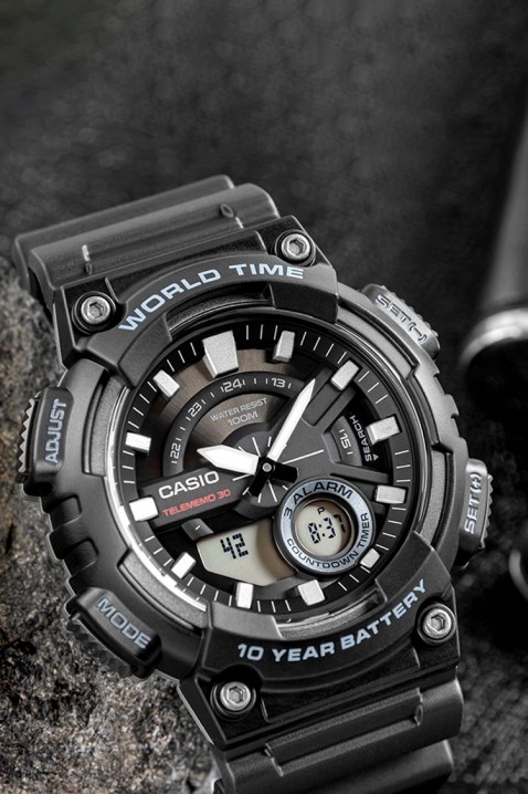CASIO AEQ-110W-1AVDF férfi karóra, Szín: fekete, IVET.HU - A te online butikod.