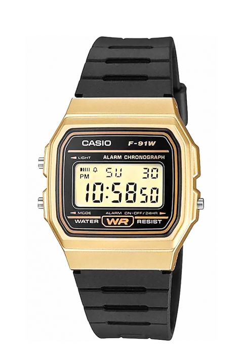 CASIO F-91WM-9ADF karóra, Szín: fekete és arany, IVET.HU - A te online butikod.