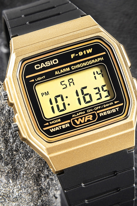 CASIO F-91WM-9ADF karóra, Szín: fekete és arany, IVET.HU - A te online butikod.