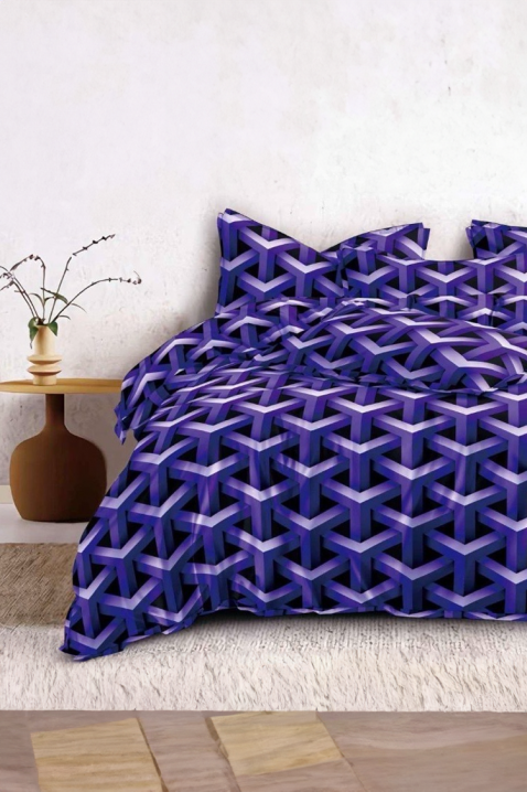 RUNEXA pamut ágyneműgarnitúra 200x220 cm - 4 darabos, Szín: lila, IVET.HU - A te online butikod.