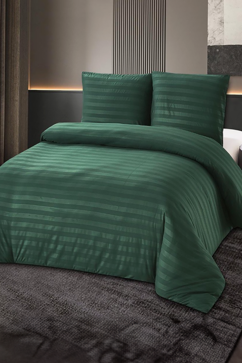 KRONESA GREEN pamut ágyneműgarnitúra 160x200 cm - 3 darabos, Szín: zöld, IVET.HU - A te online butikod.