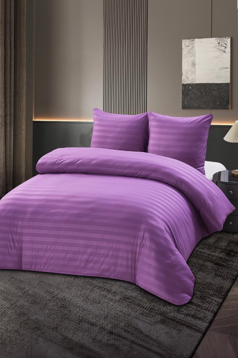 KRONESA LILA pamut ágyneműgarnitúra 200x220 cm pamut - 3 darabos, Szín: lila, IVET.HU - A te online butikod.
