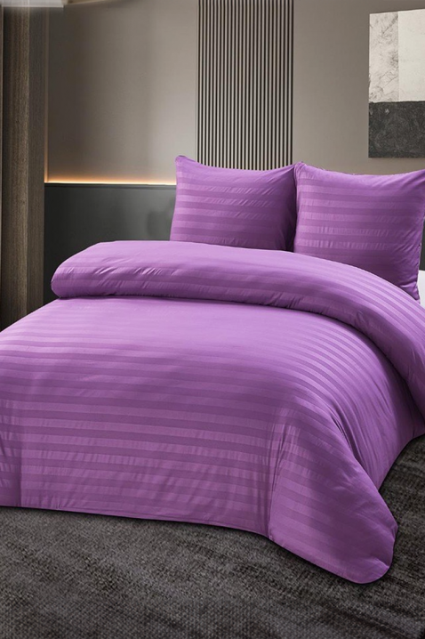 KRONESA LILA pamut ágyneműgarnitúra 200x220 cm pamut - 3 darabos, Szín: lila, IVET.HU - A te online butikod.