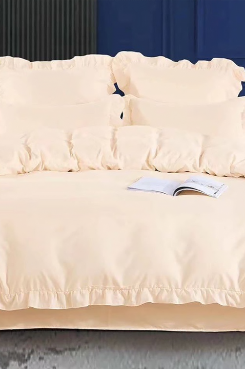 CANVELA ECRU 200x220 cm pamut ágyneműgarnitúra - 4 darabos, Szín: ekrü, IVET.HU - A te online butikod.