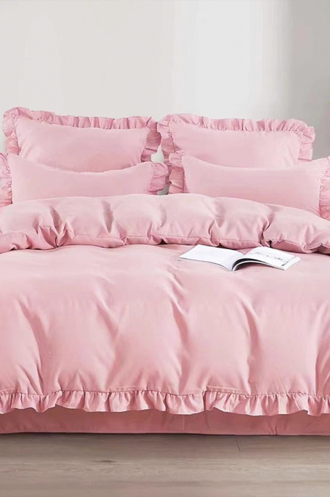 CANVELA PINK 200x220 cm pamut ágyneműgarnitúra - 4 darabos, Szín: rózsaszín, IVET.HU - A te online butikod.