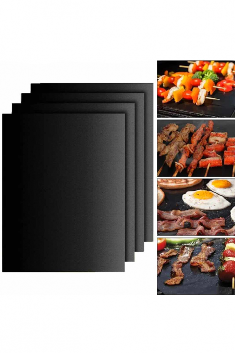 TEFORY Teflon sütő/grill alátét - 4 db., Szín: fekete, IVET.HU - A te online butikod.