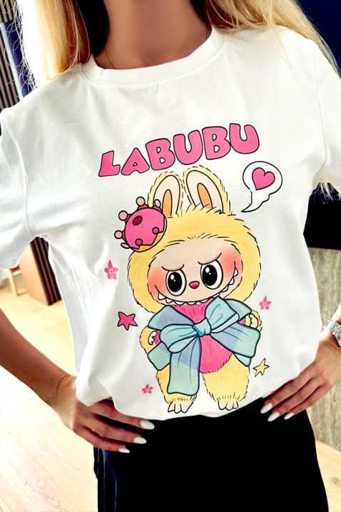 LABUBU RIBBON poló, Szín: fehér, IVET.HU - A te online butikod.