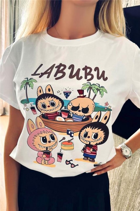 LABUBU FRIENDS poló, Szín: fehér, IVET.HU - A te online butikod.
