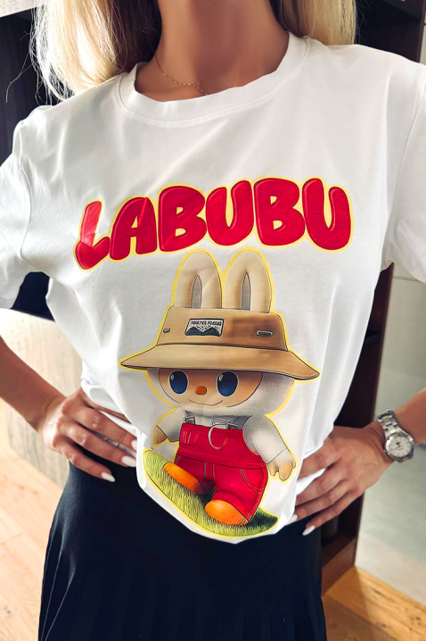 LABUBU GARDEN poló, Szín: fehér, IVET.HU - A te online butikod.