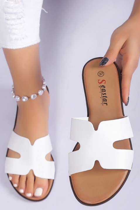 HERMESINA WHITE női papucs, Szín: fehér, IVET.HU - A te online butikod.