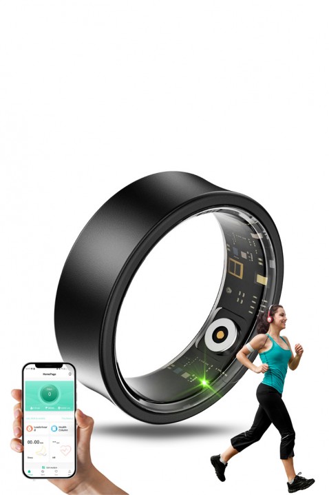 EOLSY okosgyűrű alvás- és fitneszkövetéshez - 20,6 mm, Szín: fekete, IVET.HU - A te online butikod.